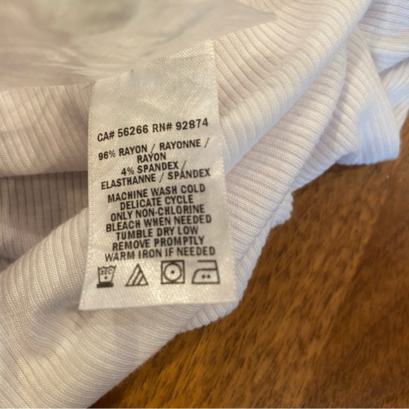 Splendid White Ribbed Tee - Picture 8 of 9